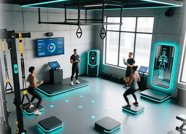Équipement pour l'entraînement de groupe en club de fitness
